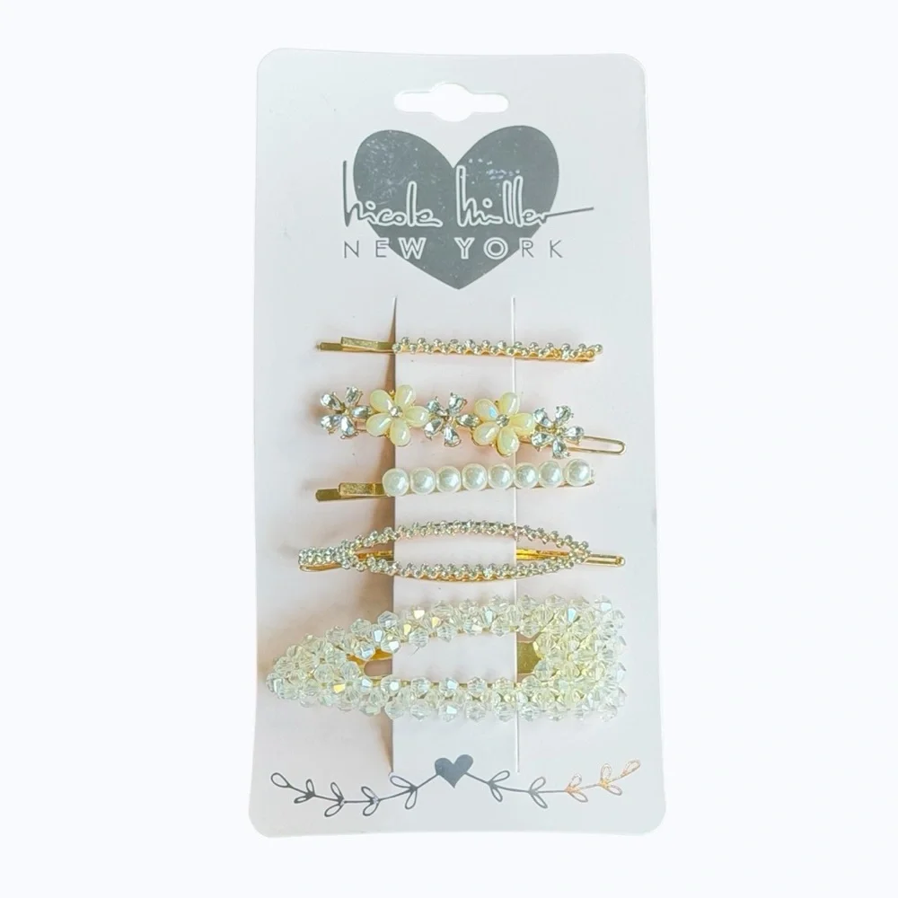 Nicole Miller New York Hair Clips Accessories Set NWT